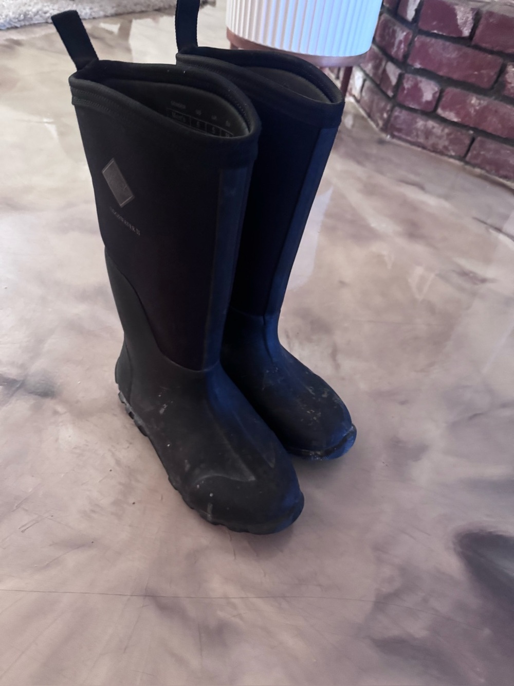 Muck Edgewater II Women's Black Winter Rain Boots - Tall Waterproof Comfort